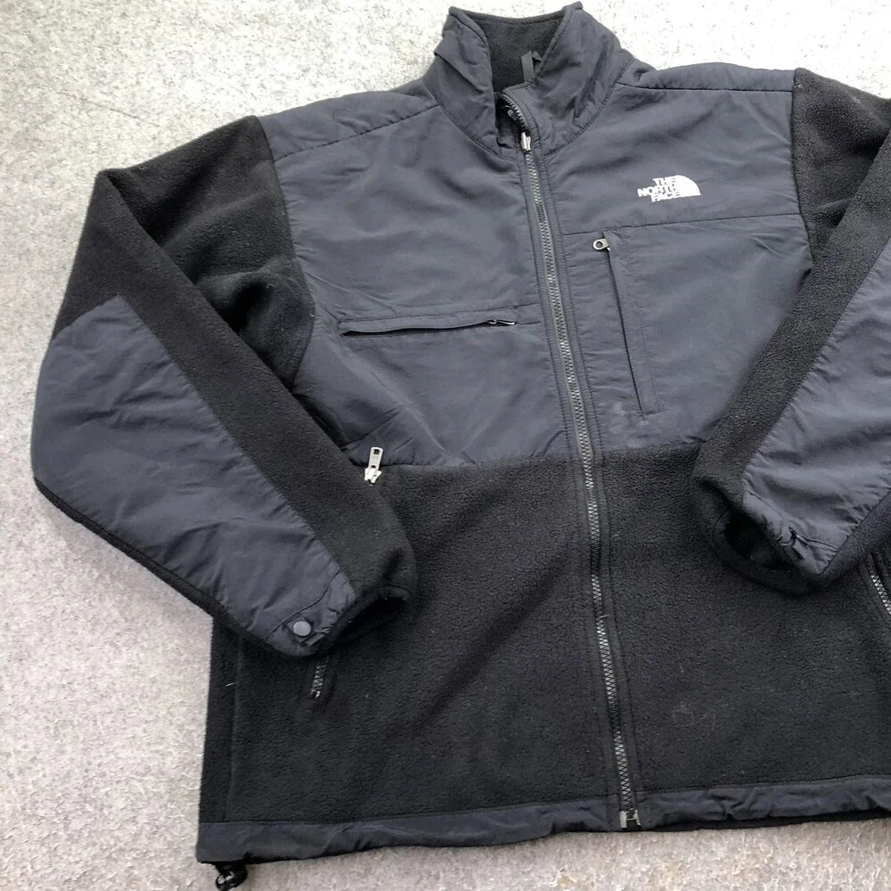 The North Face Jacket Mens Medium Black Fleece Denali Full Zip Outdoor